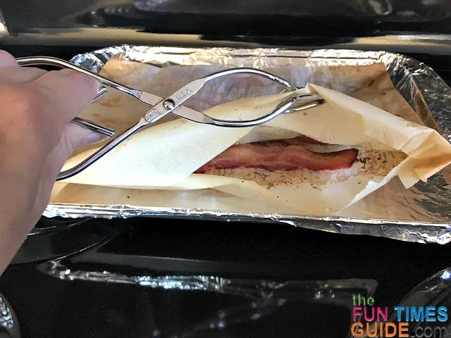 Check the bacon after 15 minutes to see if it's crispy enough for your liking.