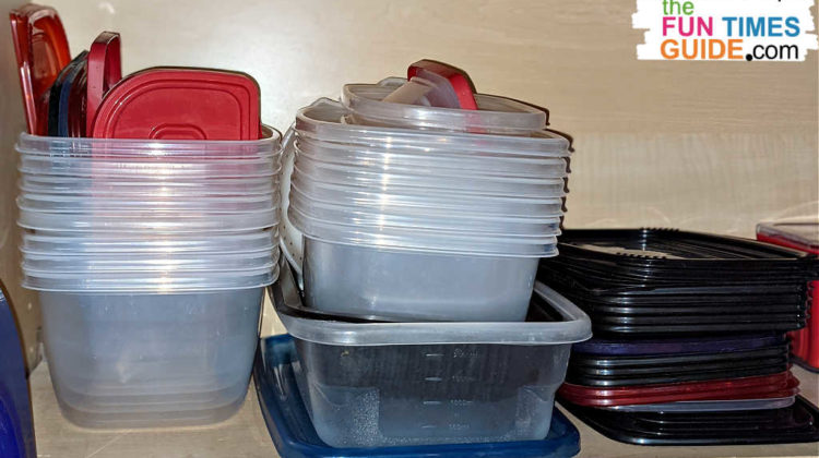 My original collection of reusable plastic bowls from food items I've purchased.  