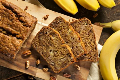 Here's my homemade banana bread recipe - the pecans are optional.